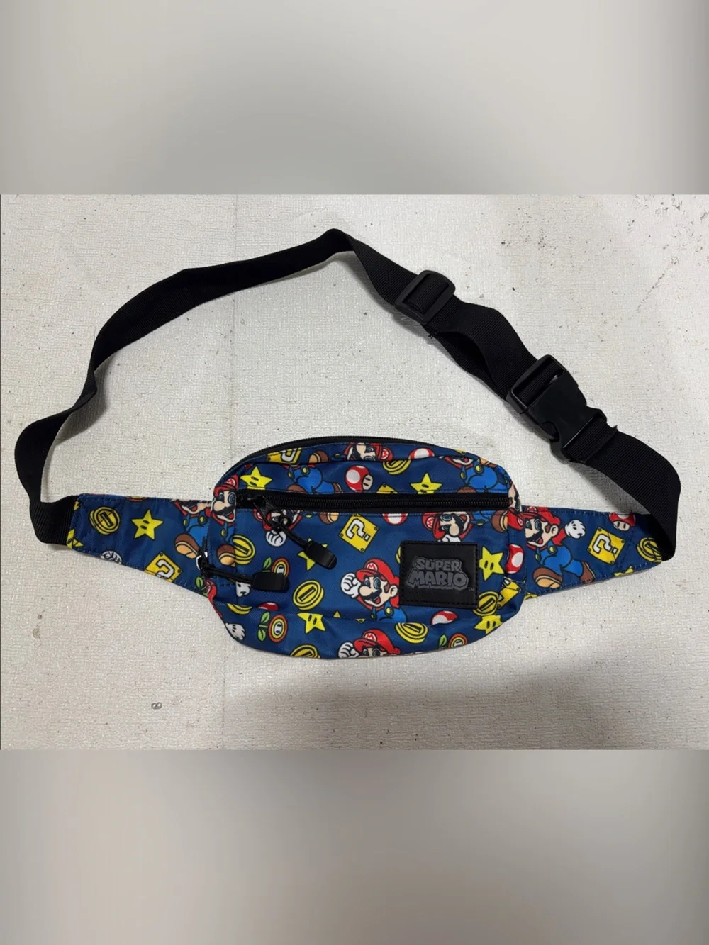 Nintendo Super Mario Blue Kids Sling Bag with Black Strap